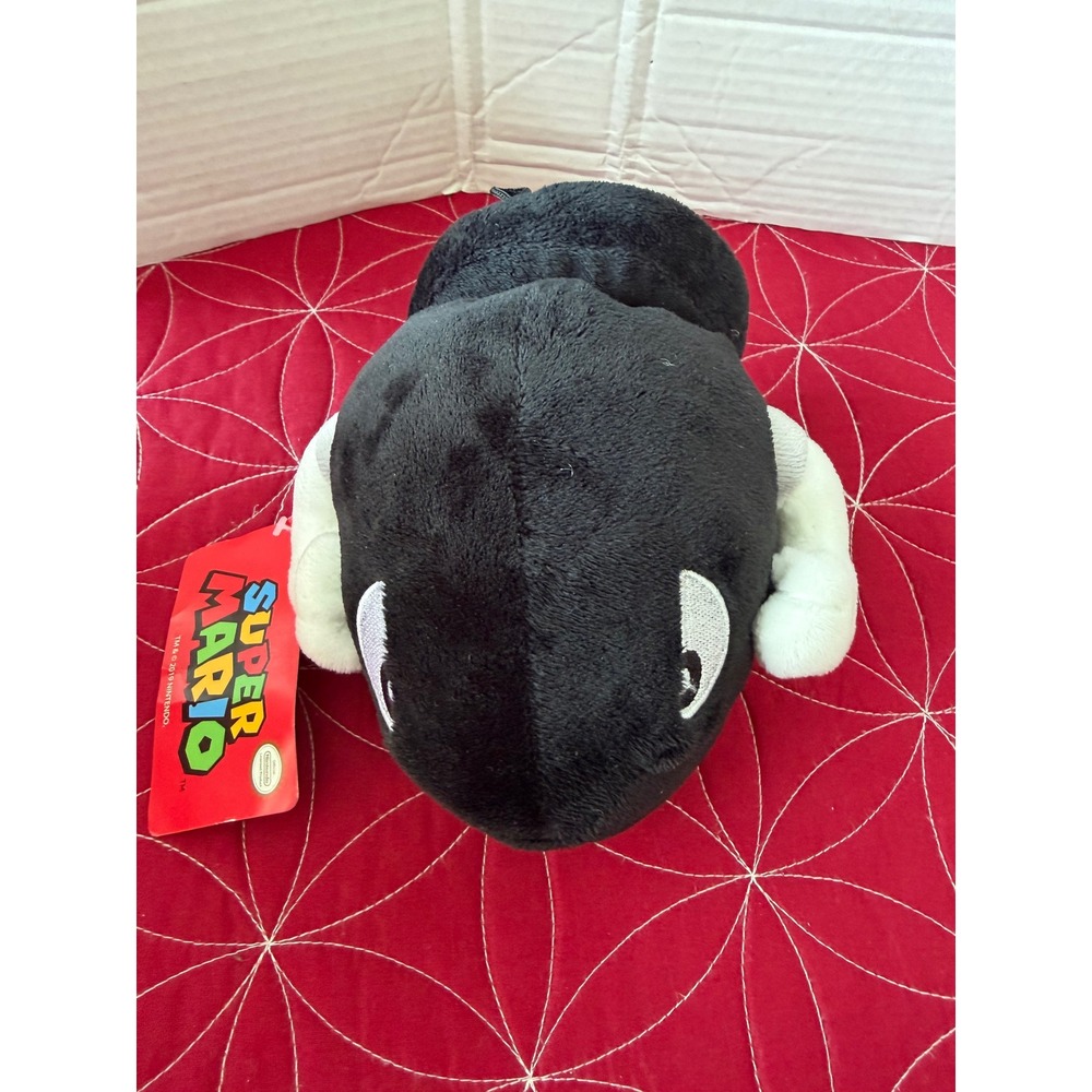Nintendo Super Mario Bullet Bill Plush Black Stuffed Toy 19219 Jakks Pacific